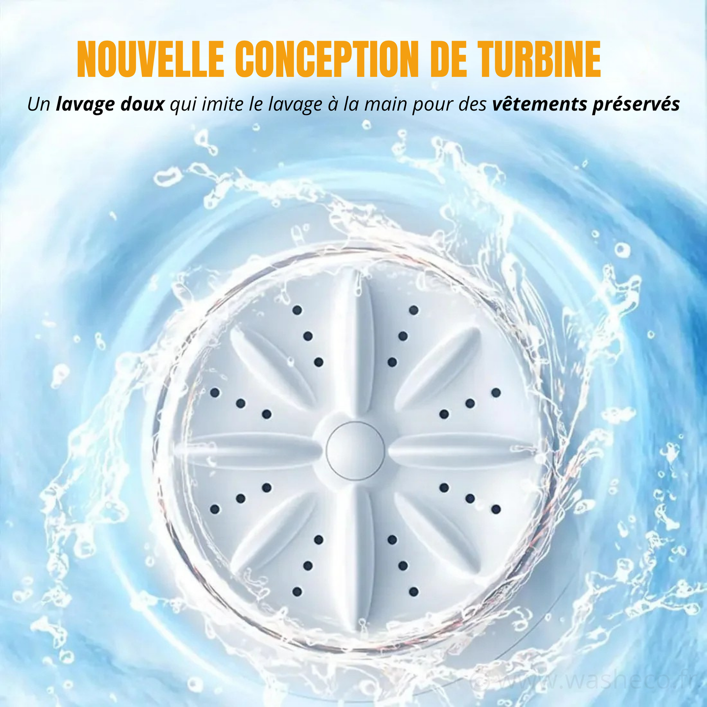 Washéco™ - Mini Machine à Laver Portable 2-en-1 Sans Fil