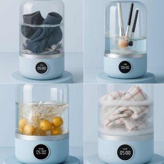 Washéco™ - Mini Machine à Laver Portable 2-en-1 Sans Fil