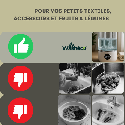 Washéco™ - Mini Machine à Laver Portable 2-en-1 Sans Fil